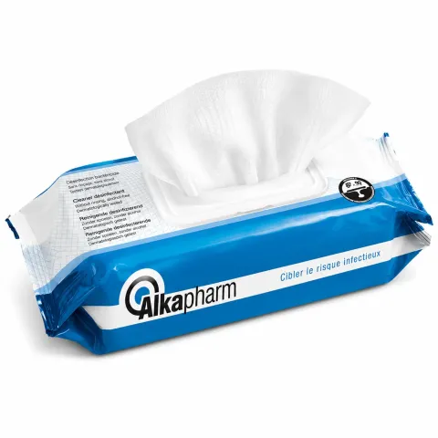 Lingettes désinfectantes Septalkan sachet ouvert