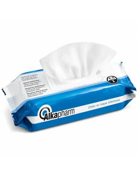 Lingettes désinfectantes Septalkan sachet ouvert
