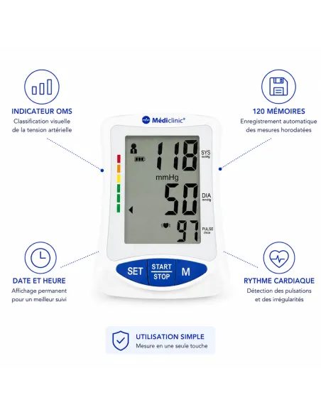 Tensiomètre bras Bluetooth Meditensio Pro-260 Connect