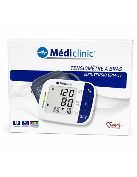 Tensiomètre bras MEDITENSIO BPM-55 écran LCD mémoire 120