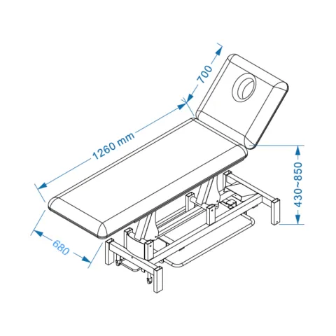 Divan d'examen Delta 55 électrique MEDICLINIC pack 2 plans