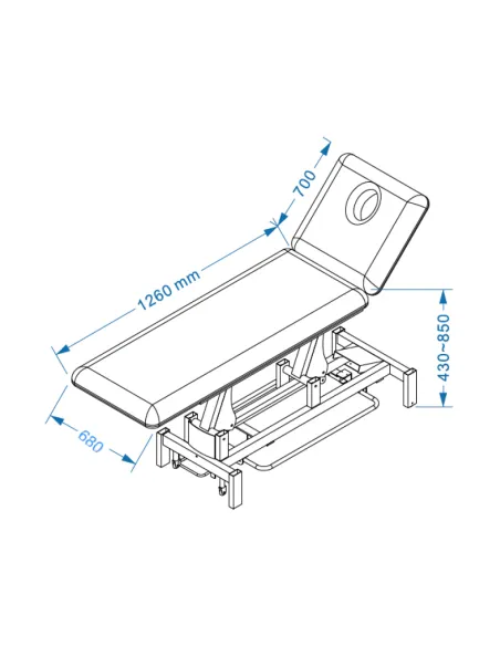 Divan d'examen Delta 55 électrique MEDICLINIC pack 2 plans