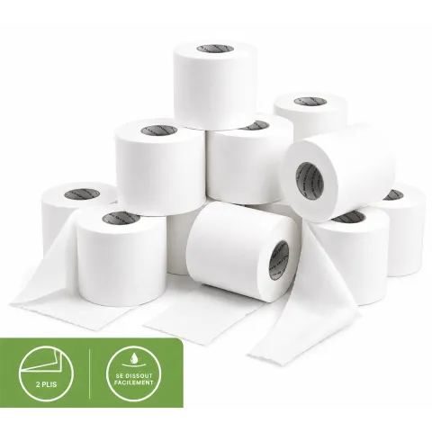 Papier toilette P'MAX 500 pure ouate 2 plis - 36 rouleaux