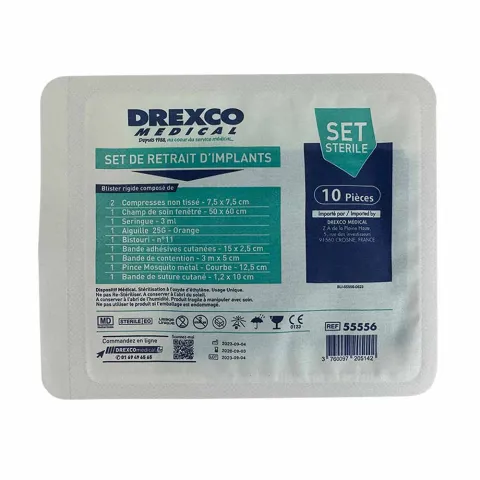 SET DE RETRAIT D'IMPLANTS STÉRILE USAGE UNIQUE MEDICLINIC - boîte de 5 sets