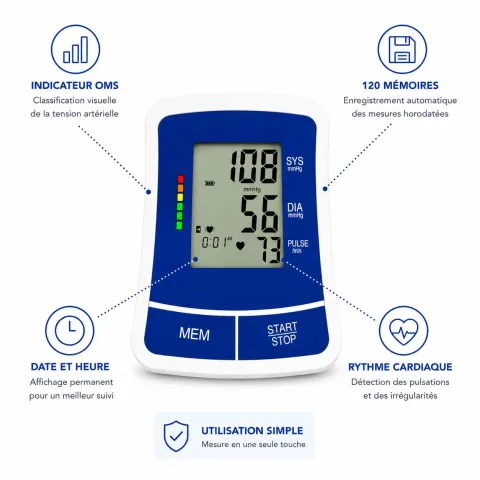 TENSIOMÈTRE ÉLECTRONIQUE AU BRAS AUTOMATIQUE SIGMATENS BMZ-248