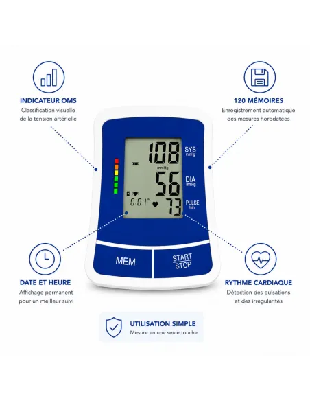 TENSIOMÈTRE ÉLECTRONIQUE AU BRAS AUTOMATIQUE SIGMATENS BMZ-248