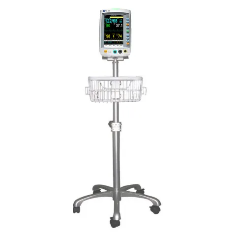 Chariot moniteur 4 paramètres avec panier, mobilité médicale