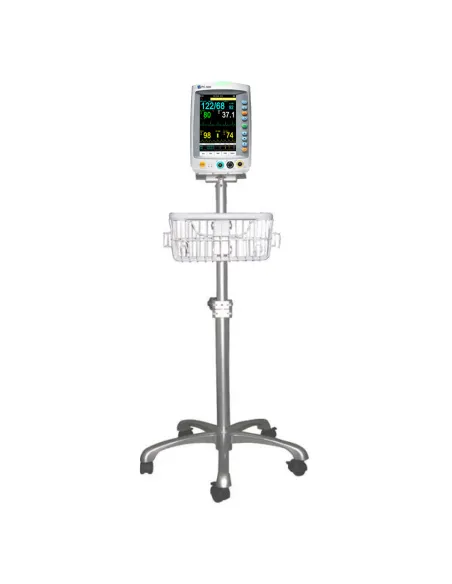 Chariot moniteur 4 paramètres avec panier, mobilité médicale