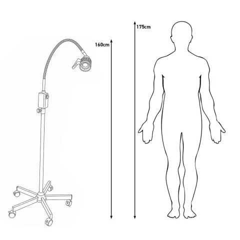 Lampe d'examen LED 3W MEDICLINIC pied mobile 360°