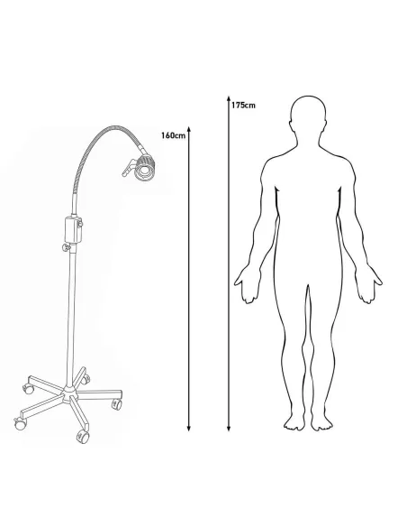 Lampe d'examen LED 3W MEDICLINIC pied mobile 360°
