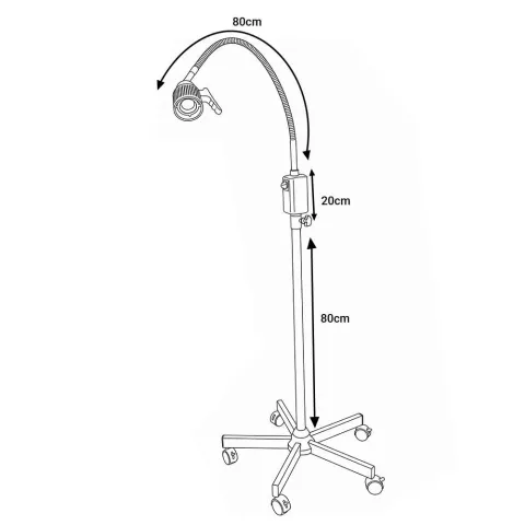 Lampe d'examen LED 3W MEDICLINIC pied mobile 360°