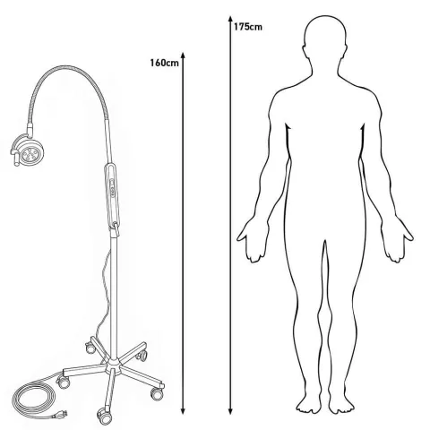 Lampe d'examen 15W LED sur pied roulant MEDICLINIC