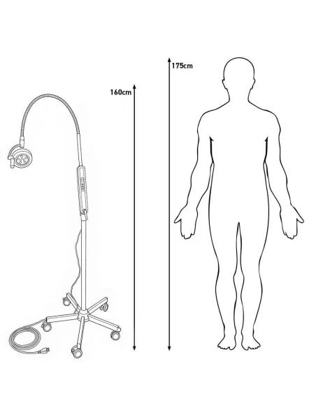 Lampe d'examen 15W LED sur pied roulant MEDICLINIC