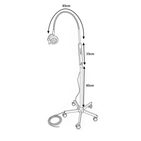 Lampe d'examen 15W LED sur pied roulant MEDICLINIC