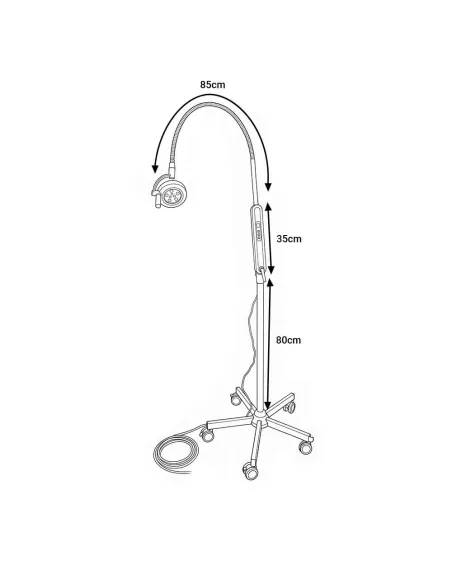Lampe d'examen 15W LED sur pied roulant MEDICLINIC