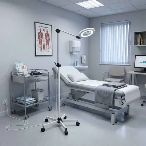 Lampe loupe x5 LED 12W sur pied MEDICLINIC