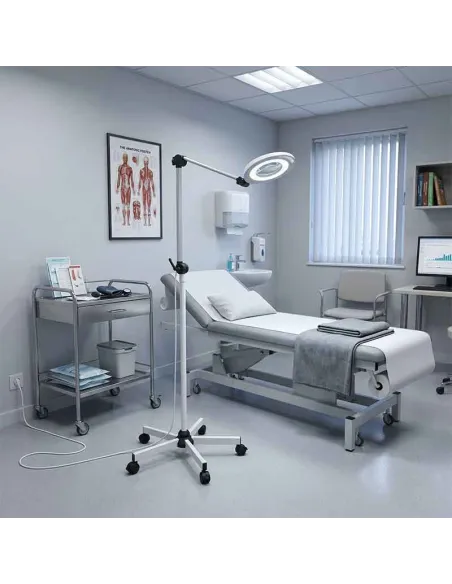 Lampe loupe x5 LED 12W sur pied MEDICLINIC
