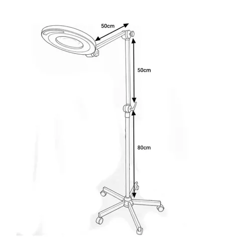 Lampe loupe x5 LED 12W sur pied MEDICLINIC