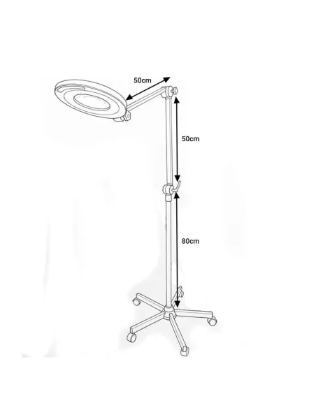 Lampe loupe x5 LED 12W sur pied MEDICLINIC