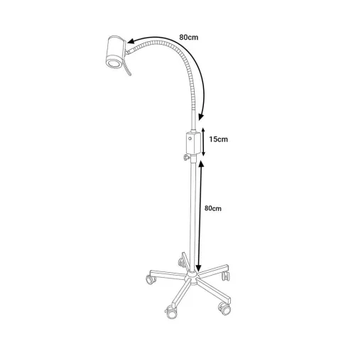 Lampe d'examen LED 6W sur pied MEDICLINIC variateur digital