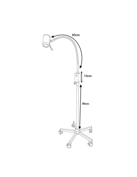 Lampe d'examen LED 6W sur pied MEDICLINIC variateur digital