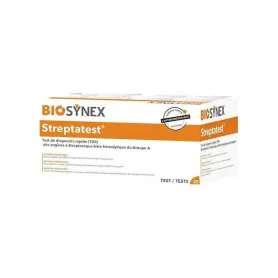 STREPTATEST Biosynex test angine 25 tests résultat 5 min