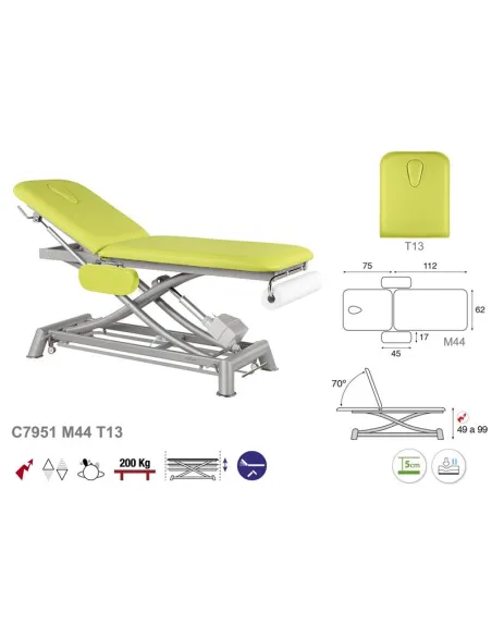 TABLE ÉLECTRIQUE CISEAUX 2 PLANS T13 62X188