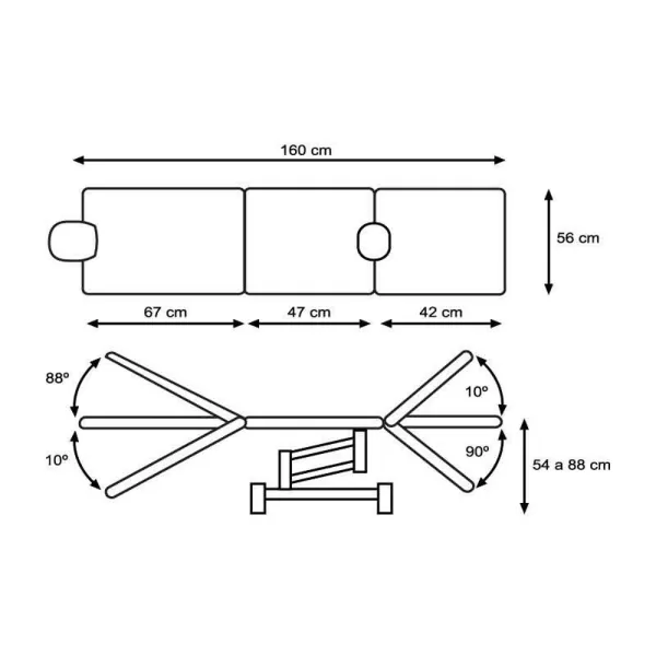 FAUTEUIL DE GYNÉCOLOGIE À HAUTEUR FIXE