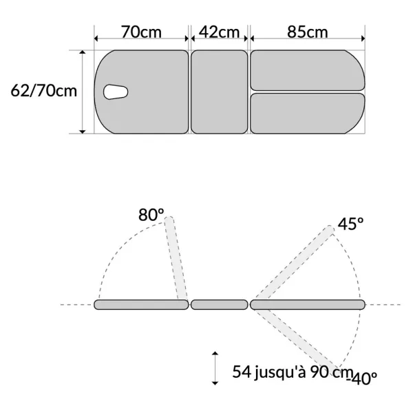TABLE HYDRAULIQUE 4 PLANS JAMBIERES INDEPENDANTES