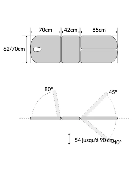 TABLE HYDRAULIQUE 4 PLANS JAMBIERES INDEPENDANTES