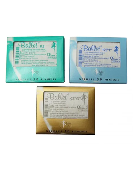 Aiguilles d’épilation K2 BALLET stériles CE - boîte de 50