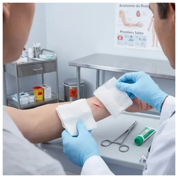 Compresses stériles non tissées 4 plis MEDICLINIC boîte 100