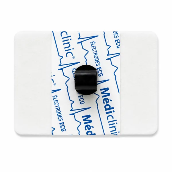 ÉLECTRODES ECG RECTANGLES PRÉGÉLIFIÉES À PONTET 29 x 45mm - sachet de 50