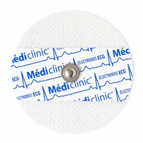 ÉLECTRODES ECG RONDES PRÉGÉLIFIÉES NON-TISSÉ 50 x 55mm - sachet de 50
