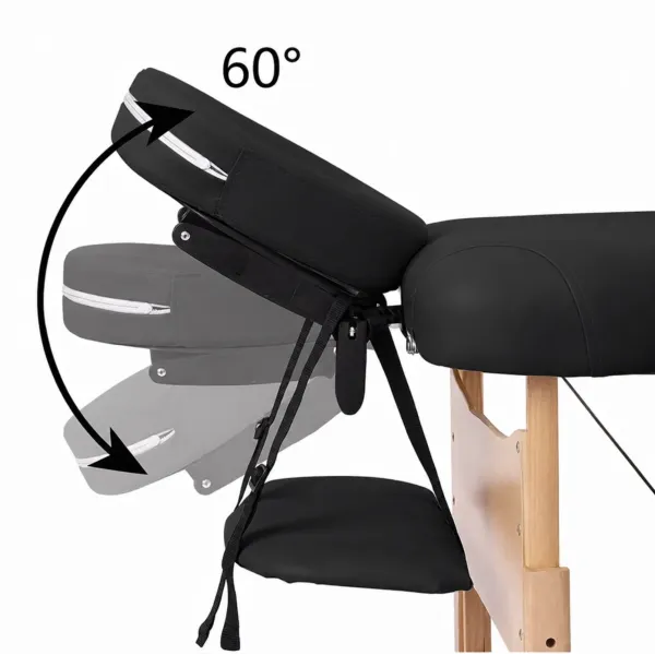TABLE DE MASSAGE PLIANTE NOIR BOIS - ALPHA WOOD