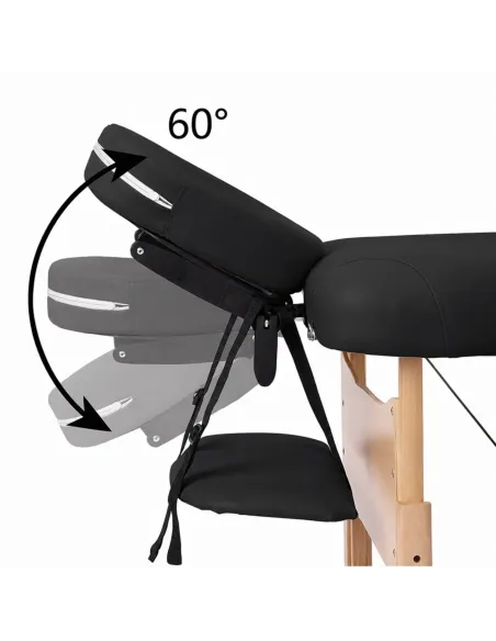 TABLE DE MASSAGE PLIANTE NOIR BOIS - ALPHA WOOD