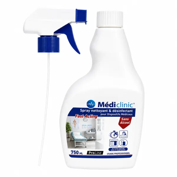 Spray désinfectant 750 ml sans alcool MÉDICLINIC