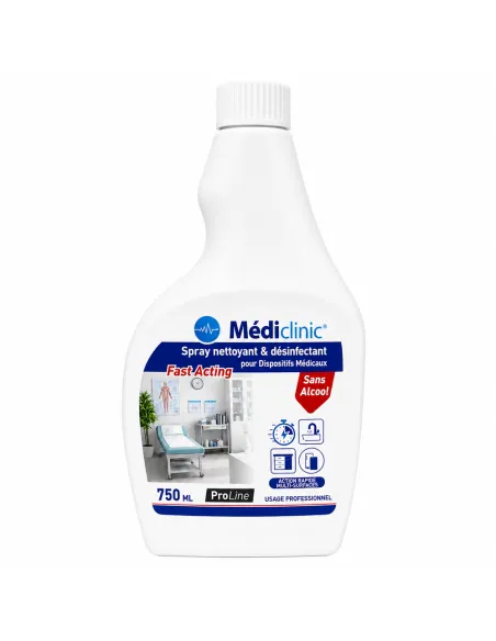 Spray désinfectant 750 ml sans alcool MÉDICLINIC