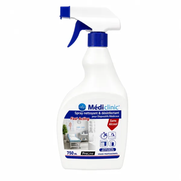 Spray désinfectant 750 ml sans alcool MÉDICLINIC