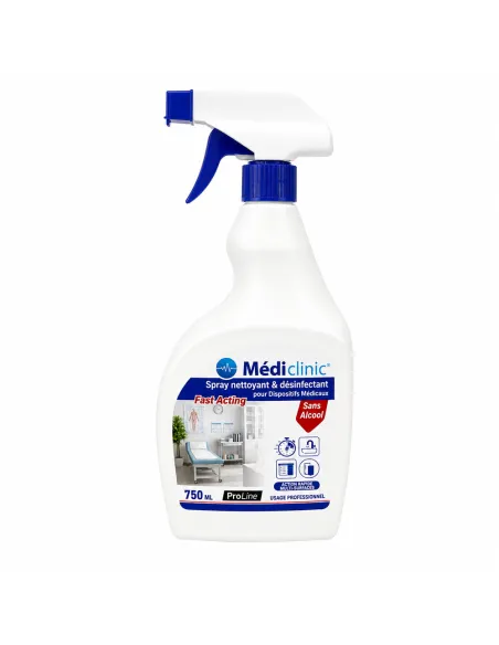 Spray désinfectant 750 ml sans alcool MÉDICLINIC