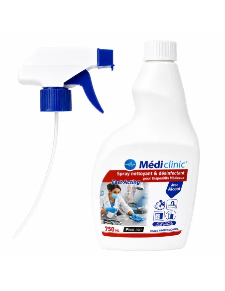 Spray désinfectant 750 ml Médiclinic avec alcool