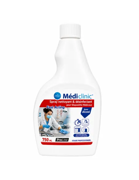 Spray désinfectant 750 ml Médiclinic avec alcool