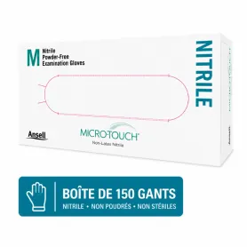 Gants nitrile blancs non poudrés Micro-Touch ANSELL x150