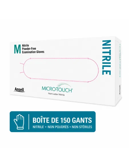 Gants nitrile blancs non poudrés Micro-Touch ANSELL x150