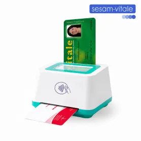 Lecteur carte Vitale F600 4 en 1 bi-fente SESAM-Vitale