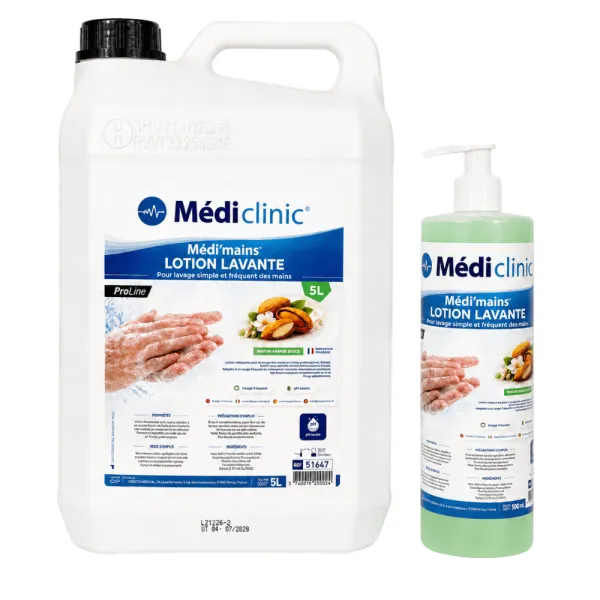 Lotion lavante mains pH neutre 500 ml Médi'clinic