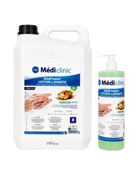 Lotion lavante mains pH neutre 500 ml Médi'clinic