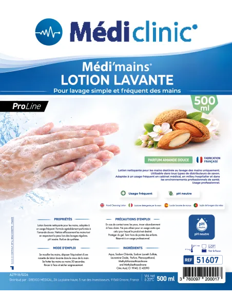 Médi’mains ProLine – Lotion lavante pH neutre, pack 11 L