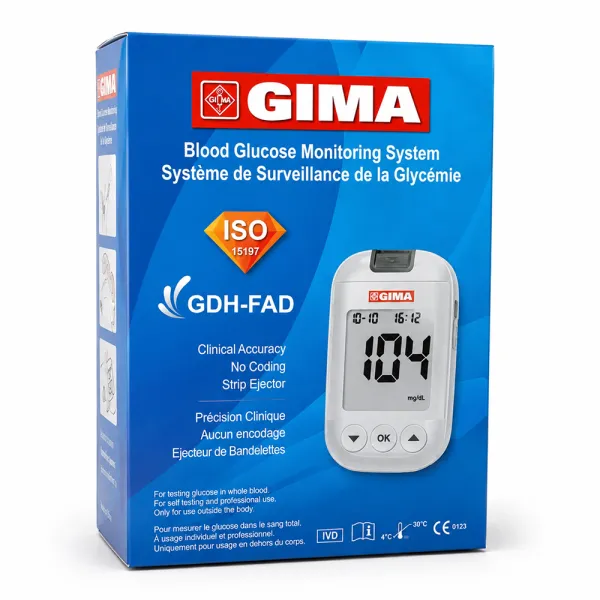 Glucomètre kit complet GIMA mg/dL Bluetooth, 1000 mesures
