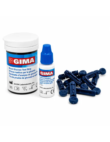 Glucomètre kit complet GIMA mg/dL Bluetooth, 1000 mesures